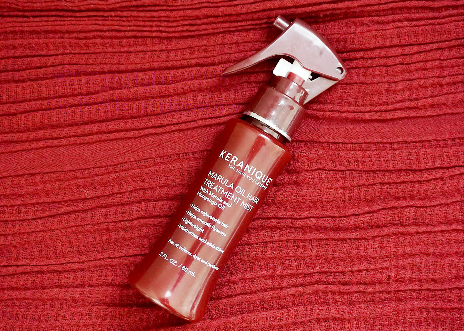 Keranique Marula Oil Hair Treatment Mist | bellanoirbeauty.com
